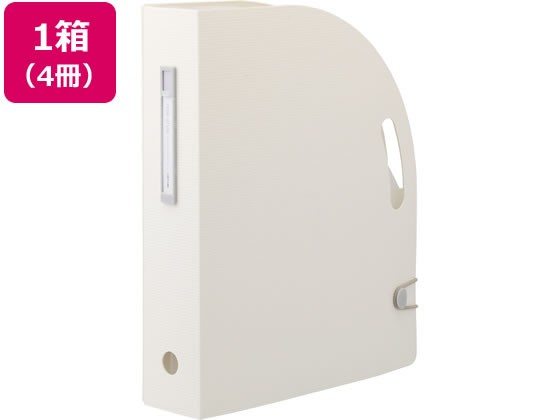 noie-style ドキュメントボックス A4タテ ホワイト 4冊 リヒトラブ F-7690-0の通販は 5,835円
