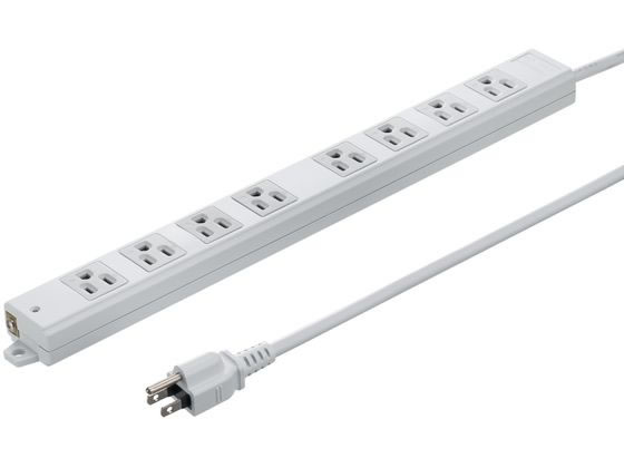 工事物件タップ 3P 8個口 2m サンワサプライ TAP-KS8N-2の通販は