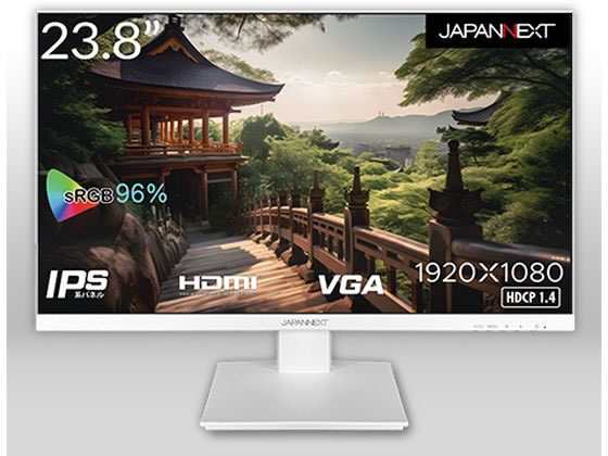 液晶ディスプレイ/23.8型 FHD JAPANNEXT JN-238i75F-Wの通販はディスプレイ・モニター本体