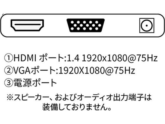 液晶ディスプレイ/23.8型 FHD JAPANNEXT JN-238i75F-Wの通販は