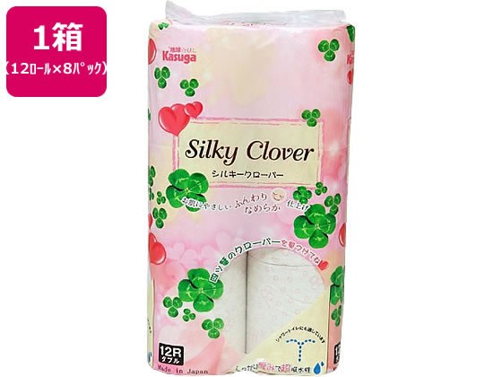 シルキークローバー ピンク ダブル 25m 12ロール×8パック 春日製紙の通販は