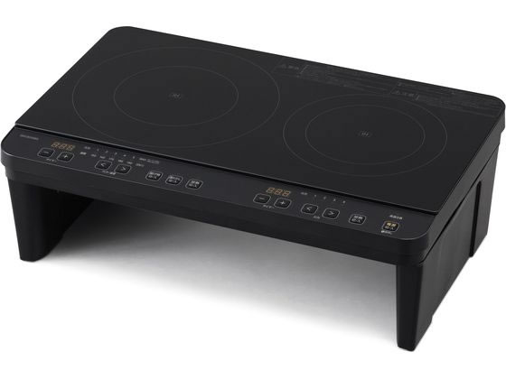 2口IHコンロ脚付き アイリスオーヤマ IHK-WT41S-Bの通販は 23,015円