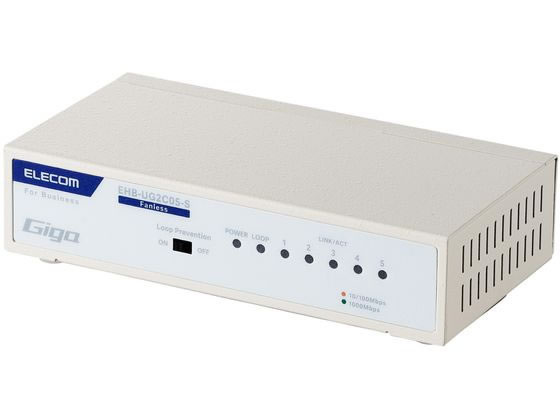 法人向スイッチングハブ 5ポート メタル ホワイト エレコム EHB-UG2C05-Sの通販は