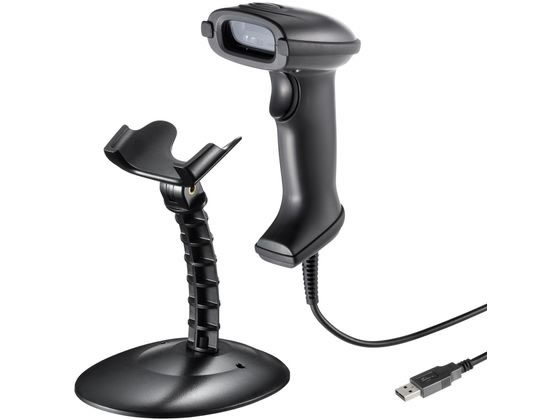 1次元CCDバーコードリーダー スタンド付き サンワサプライ BCR-1D9BK