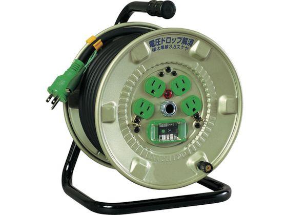 NICHIDO/電工ドラム 100V 漏電保護専用ブレーカー付 極太電 延長