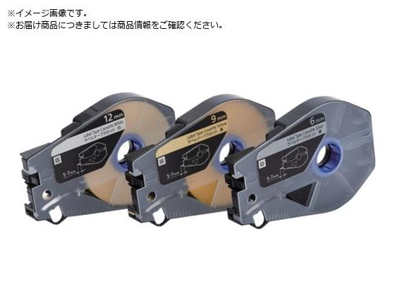 まとめ）カシオ ラテコ 詰替用テープ9mm×8m 緑/黒文字 XB-9GN 1個