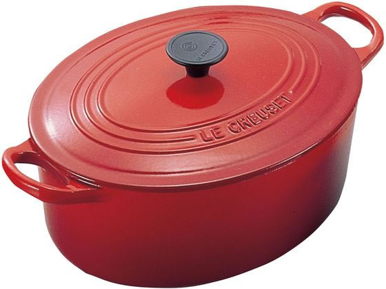 ル・クルーゼ トラディション ココットオーバル 25cm チェリーレッド
