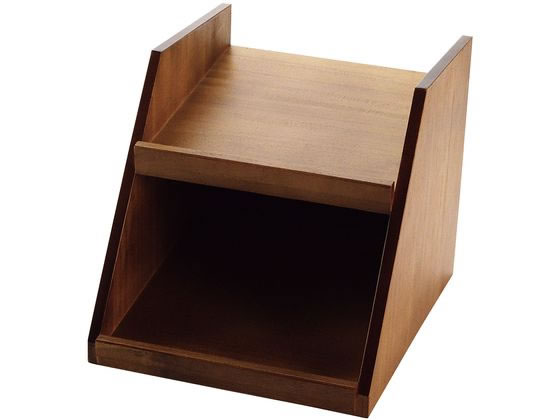 EBM/木製 オーガナイザーボックス用スタンド 2段2列 茶 江部松商事 1151430