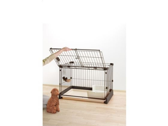 もっとお掃除簡単 ペットサークル 90-60 ダークブラウン リッチェル