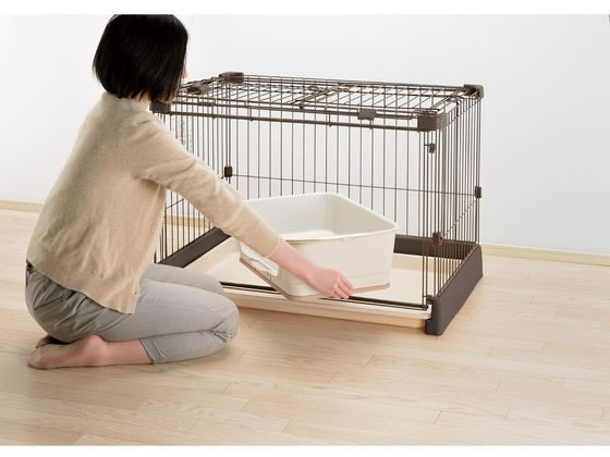 もっとお掃除簡単 ペットサークル 90-60 ダークブラウン リッチェル