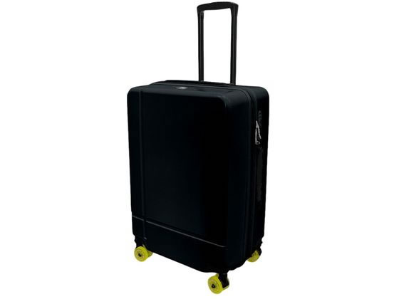 カラーフット拡張キャリーケース ブラック Mサイズ