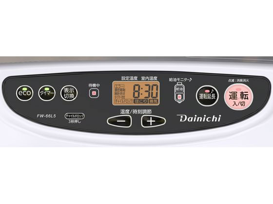 石油ファンヒーター 9Lタンク Lタイプ 6.6KW ダイニチ FW-66L5-W