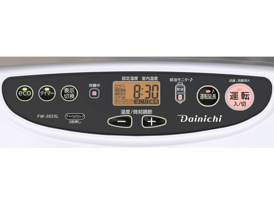 石油ファンヒーター 9Lタンク Lタイプ 3.6KW ダイニチ FW-3625L-W