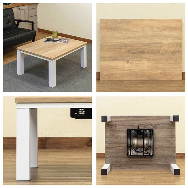 NEW Regalia ヴィンテージ柄コタツ 80×60 NA/VBR/WH