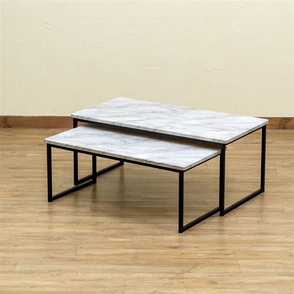 Quincyセンターテーブル2点セットオーク