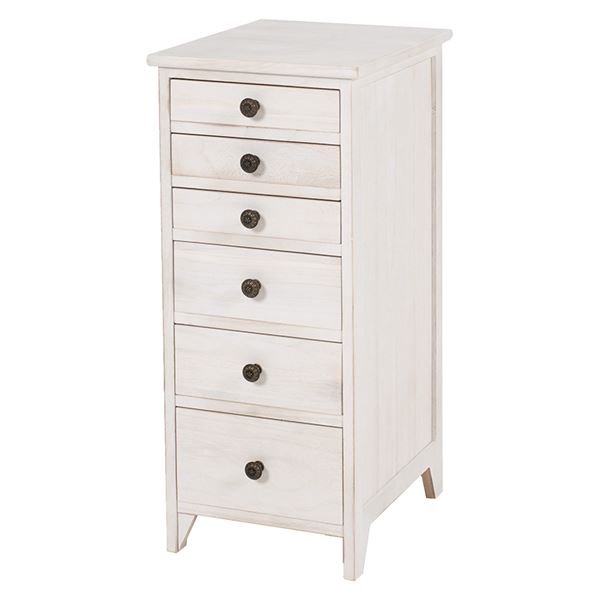 シャビーウッドファニチャー　スリムチェスト　MCH-6270AW １点【MCH-6270AW】の通販は