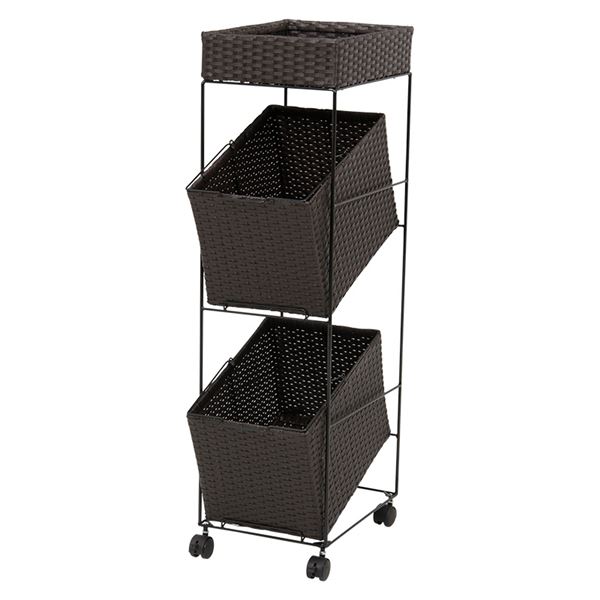 ランドリーラック　RAN-2425 ダークブラウン【RAN-2425DBR】の通販は 8,023円