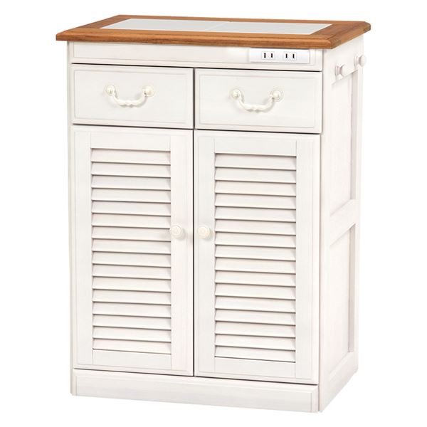 送料無料 キッチンカウンター MUD-6248WS キャスター付き 88250 キッチンカウンター(ウォッシュホワイト) MUD-6248WS【MUD-6248WS】