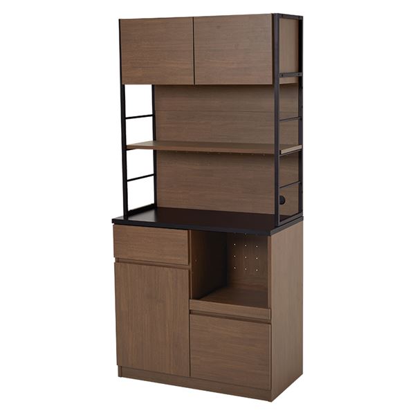 キッチンラック　RCC-1629 ブラック×ブラウン【RCC-1629BR】の通販は