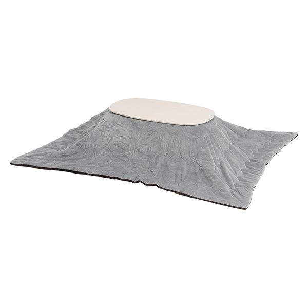 こたつ＋うす掛け布団　２点セット　カルミナビケ ホワイトウォッシュ/グレー【カルミナ950WS+ビケ950GY】