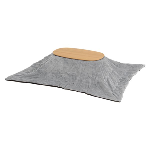 こたつ＋うす掛け布団　２点セット　カルミナビケ ナチュラル/グレー【カルミナ950NA+ビケ950GY】