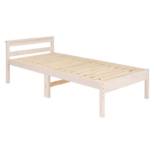 四つ折りマットレス付シングルベッド　MB-5108S1180 ホワイトウォッシュ【MB-5108SWS1180】の通販は 17,214円