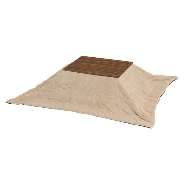 こたつ＋うす掛け布団　２点セット　アルラビケ ライトブラウン/ベージュ【アルラ7560LBR+ビケ7560BE】の通販は