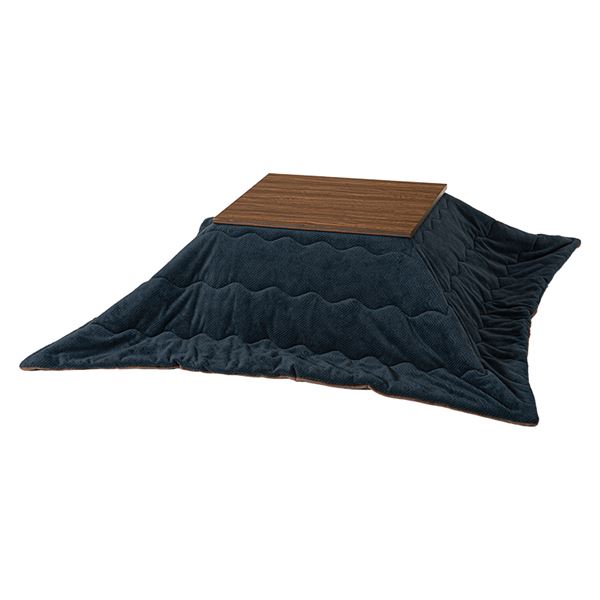 こたつ＋うす掛け布団　２点セット　アルラビケ ライトブラウン/ネイビー【アルラ7560LBR+ビケ7560NV】の通販は