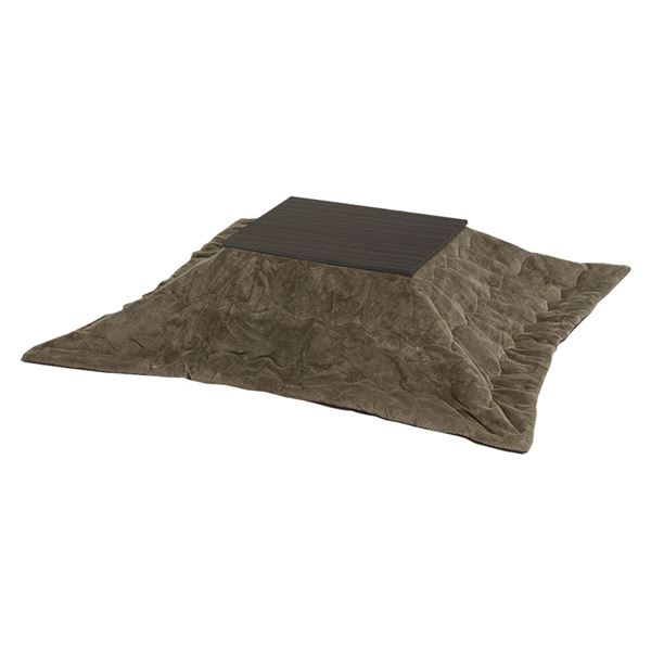 こたつ＋うす掛け布団　２点セット　アルラビケ ダークブラウン/カーキ【アルラ7560DBR+ビケ7560KK】の通販は