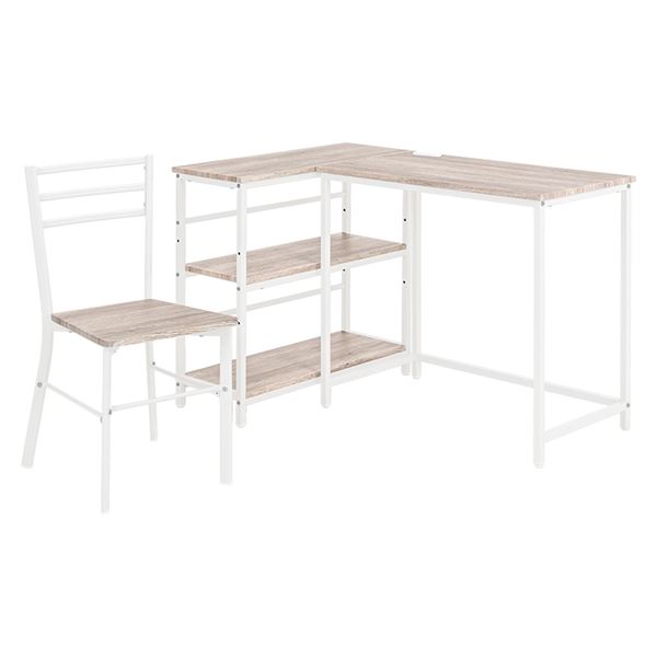 デスクチェア3点セット　LDC-4697-3RS ホワイト【LDC-4697WH-3RS】の通販は 11,426円