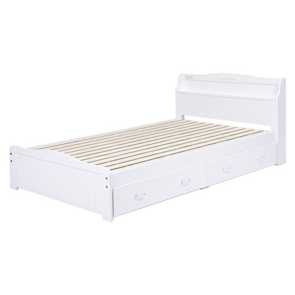 引出し付セミダブルベッド　MB-5034SD-R【MB-5034SD-WH-R】の通販は