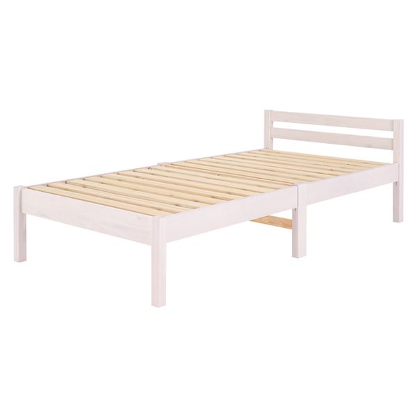 組立簡単 マットレス付シングルベッド　MB-5155S3102 ウォッシュホワイト【MB-5155S-WS3102】の通販は 24,817円