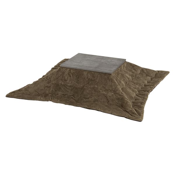 こたつ＋うす掛け布団　２点セット　カルテスビケ グレー/カーキ【カルテス7560MGY+ビケ7560KK】