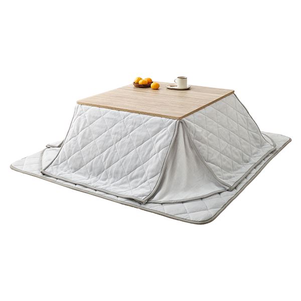 こたつ＋うす掛け布団　３点セット　KOT-7350-75ユイ ナチュラル/アイスグレー【KOT-7350-75NA+ユイ75GY】の通販は