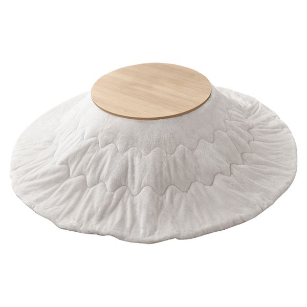 こたつ＋うす掛け布団　２点セット　アイナ68メレンゲ マーブルホワイト/アイボリー【アイナ68MWH+メレンゲKF190R-IV】 こたつ＋うす掛け布団 2点セット アイナ68メレンゲ ナチュラル