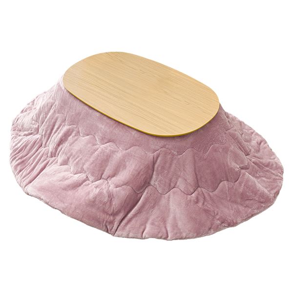 こたつ＋うす掛け布団　２点セット　アウロラ100メレンゲ ナチュラル/ピンク【アウロラ100NA+メレンゲKF2117-PI】