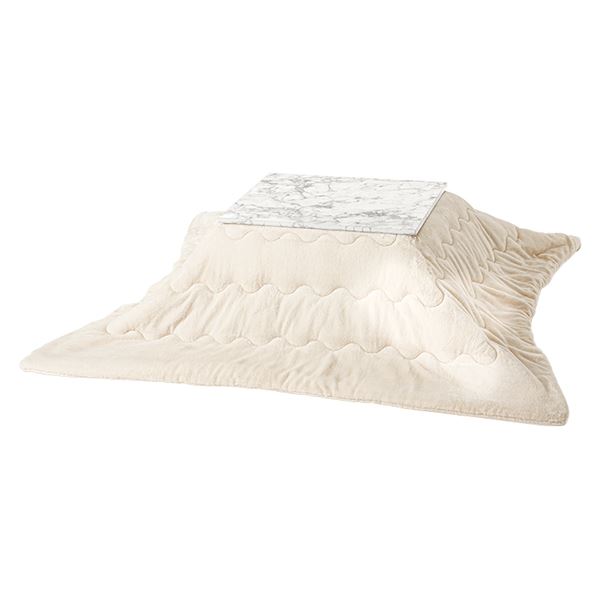 こたつ＋うす掛け布団　２点セット　アルラMメレンゲ ホワイト【アルラ7560MWH+メレンゲKF1919-WH】