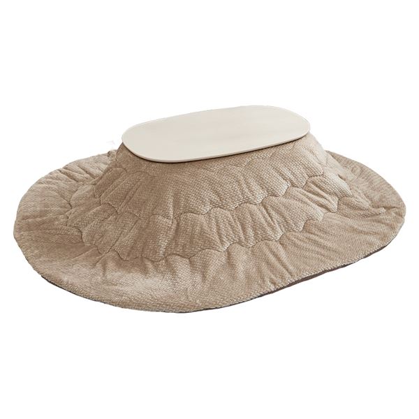 こたつ＋うす掛け布団　２点セット　カルミナポカ ホワイトウォッシュ/グレージュ【カルミナ950WS+ポカUF950-GG】