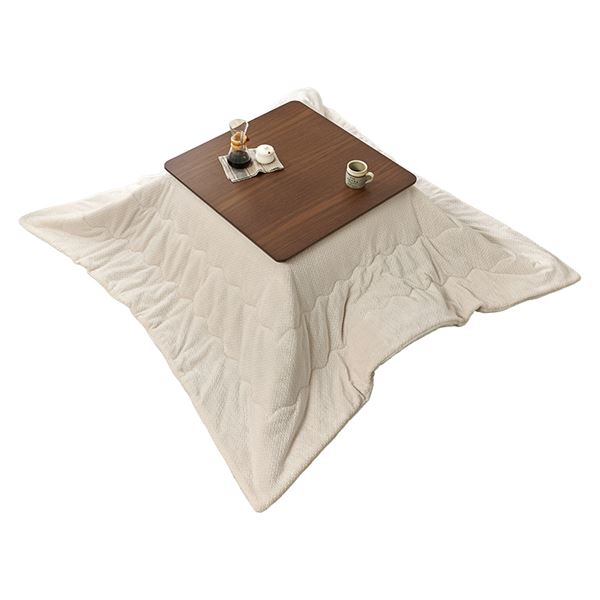 こたつ＋うす掛け布団　２点セット　リノCF80ポカ ブラウン/アイボリー【リノCF80BR+ポカUF80IV】