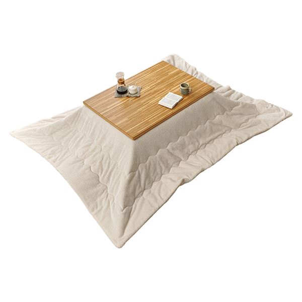 こたつ＋うす掛け布団　２点セット　ルーン105ポカ ナチュラル/アイボリー【ルーン105NA+ポカUF120-IV】