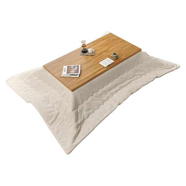 こたつ＋うす掛け布団　２点セット　ルーン150ポカ ナチュラル/アイボリー【ルーン150NA+ポカUF150-IV】