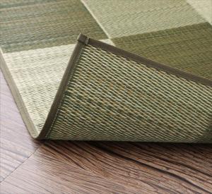 自然素材ラグ 厚みが選べる3タイプ 純国産ブロック柄い草ラグ ウレタンなし 140×200cmの通販は 10,603円