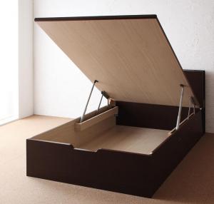 お客様組立 照明・棚付きガス圧式跳ね上げ収納畳ベッド 国産タイプ 縦開き・ベッドガードなし シングル 深さレギュラーの通販は