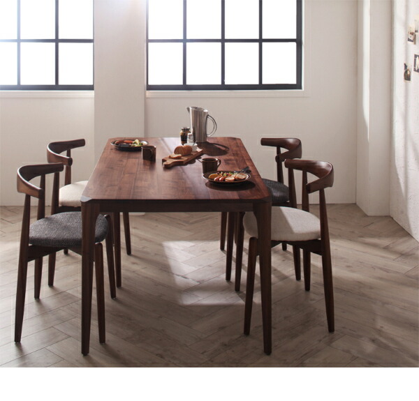 ダイニングセット（テーブル&チェア） 北欧デザイナーズダイニングセット 4人 5点セット(テーブル+チェア4脚) W150 組立設置付の通販は