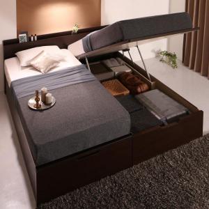 収納付きベッド シングルベッド セミダブルベッド 収納 収納付き 収納ベッド 大容量 収納ボックス 布団 敷き布団 薄型スタンダードポケットコイルマットレス付き 縦開き クイーン(SS×2) 組立設置付の通販はフレーム・マットレスセット