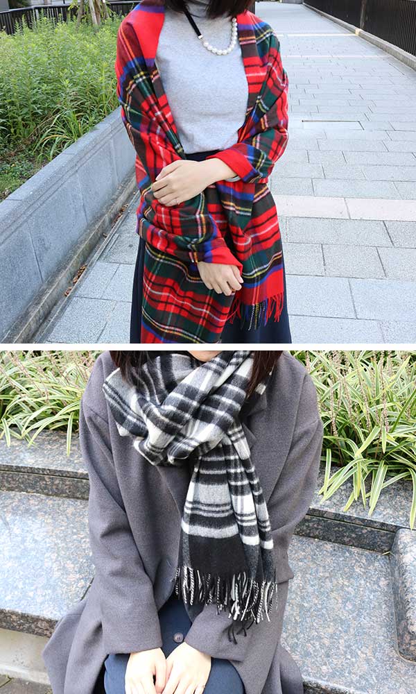 ジョンストンズ JOHNSTONS マフラー WA000056 KU0309 グリーン