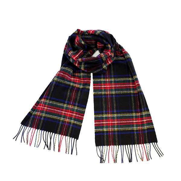 ジョンストンズ JOHNSTONS マフラー WA000016KU0324 BLACK STEWART ブラックスチュアートの通販は 14,102円