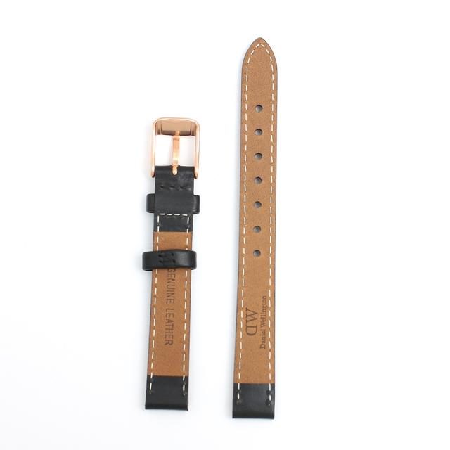 【36㎜】ダニエル ウェリントン腕時計 替えベルト〈レザー〉ブラック For Daniel Wellington 本革 本皮 時計ベルト 時計