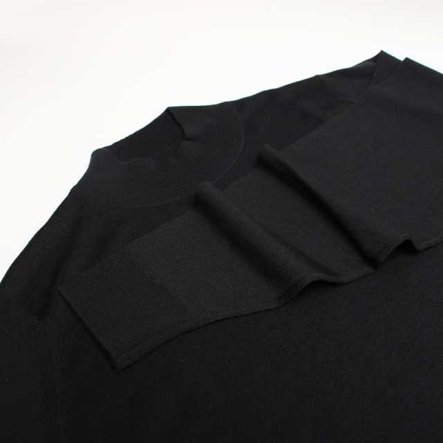 ジョンスメドレー JOHN SMEDLEY HARCOURT モックネック ニット HARCOURT-BLACK-L メンズ black