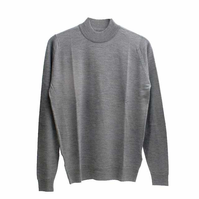 ジョンスメドレー JOHN SMEDLEY HARCOURT モックネック ニット HARCOURT-SILVER-XL メンズ silver